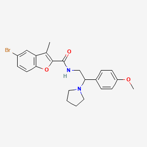 5-bromo-N-[2-(4-methoxyphenyl)-2-(pyrrolidin-1-yl)ethyl]-3-methyl-1-benzofuran-2-carboxamide