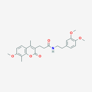 N-[2-(3,4-dimethoxyphenyl)ethyl]-3-(7-methoxy-4,8-dimethyl-2-oxo-2H-chromen-3-yl)propanamide