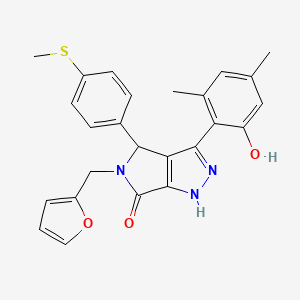 5-(furan-2-ylmethyl)-3-(2-hydroxy-4,6-dimethylphenyl)-4-[4-(methylsulfanyl)phenyl]-4,5-dihydropyrrolo[3,4-c]pyrazol-6(1H)-one