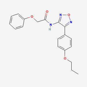 molecular formula C19H19N3O4 B11379560 2-phenoxy-N-[4-(4-propoxyphenyl)-1,2,5-oxadiazol-3-yl]acetamide 