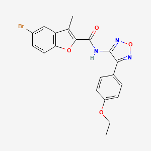 5-bromo-N-[4-(4-ethoxyphenyl)-1,2,5-oxadiazol-3-yl]-3-methyl-1-benzofuran-2-carboxamide