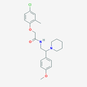 molecular formula C23H29ClN2O3 B11379582 2-(4-chloro-2-methylphenoxy)-N-[2-(4-methoxyphenyl)-2-(piperidin-1-yl)ethyl]acetamide 