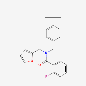 N-(4-tert-butylbenzyl)-2-fluoro-N-(furan-2-ylmethyl)benzamide