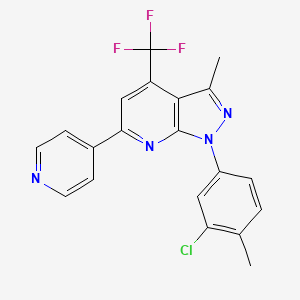 1-(3-chloro-4-methylphenyl)-3-methyl-6-(pyridin-4-yl)-4-(trifluoromethyl)-1H-pyrazolo[3,4-b]pyridine