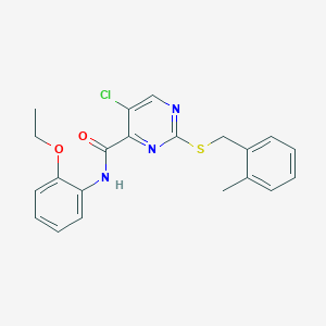 5-chloro-N-(2-ethoxyphenyl)-2-[(2-methylbenzyl)sulfanyl]pyrimidine-4-carboxamide