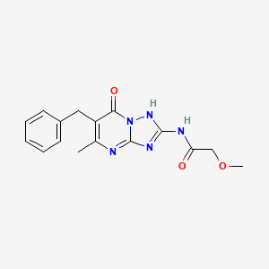 molecular formula C16H17N5O3 B11379632 N-(6-benzyl-5-methyl-7-oxo-4,7-dihydro[1,2,4]triazolo[1,5-a]pyrimidin-2-yl)-2-methoxyacetamide 