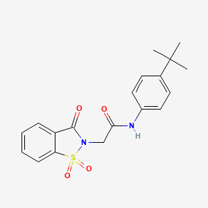 N-(4-tert-butylphenyl)-2-(1,1-dioxido-3-oxo-1,2-benzothiazol-2(3H)-yl)acetamide