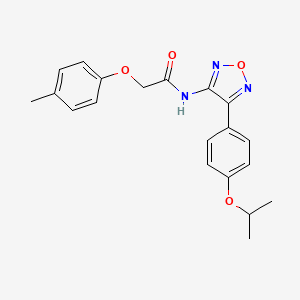 molecular formula C20H21N3O4 B11379676 2-(4-methylphenoxy)-N-{4-[4-(propan-2-yloxy)phenyl]-1,2,5-oxadiazol-3-yl}acetamide 