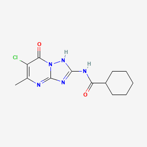 N-(6-chloro-7-hydroxy-5-methyl[1,2,4]triazolo[1,5-a]pyrimidin-2-yl)cyclohexanecarboxamide