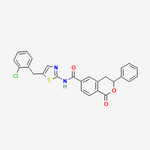 N-[5-(2-chlorobenzyl)-1,3-thiazol-2-yl]-1-oxo-3-phenyl-3,4-dihydro-1H-isochromene-6-carboxamide