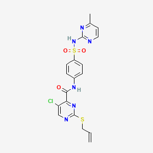 5-chloro-N-{4-[(4-methylpyrimidin-2-yl)sulfamoyl]phenyl}-2-(prop-2-en-1-ylsulfanyl)pyrimidine-4-carboxamide