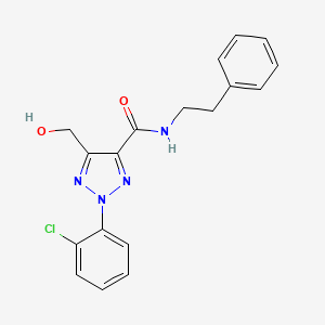 2-(2-chlorophenyl)-5-(hydroxymethyl)-N-(2-phenylethyl)-2H-1,2,3-triazole-4-carboxamide