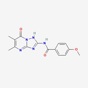 molecular formula C15H15N5O3 B11379706 N-(7-hydroxy-5,6-dimethyl[1,2,4]triazolo[1,5-a]pyrimidin-2-yl)-4-methoxybenzamide 