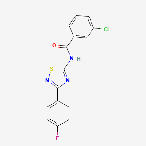 molecular formula C15H9ClFN3OS B11379717 3-chloro-N-[3-(4-fluorophenyl)-1,2,4-thiadiazol-5-yl]benzamide 