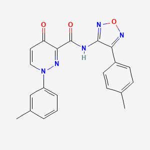 1-(3-methylphenyl)-N-[4-(4-methylphenyl)-1,2,5-oxadiazol-3-yl]-4-oxo-1,4-dihydropyridazine-3-carboxamide