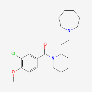 1-{2-[1-(3-Chloro-4-methoxybenzoyl)piperidin-2-yl]ethyl}azepane