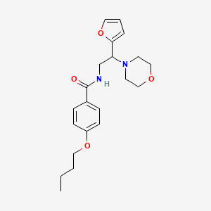 4-butoxy-N-[2-(furan-2-yl)-2-(morpholin-4-yl)ethyl]benzamide