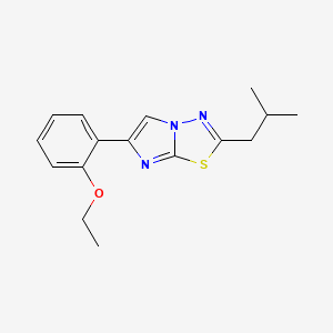 molecular formula C16H19N3OS B11379793 6-(2-Ethoxyphenyl)-2-(2-methylpropyl)imidazo[2,1-b][1,3,4]thiadiazole 