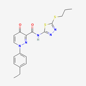 1-(4-ethylphenyl)-4-oxo-N-[5-(propylsulfanyl)-1,3,4-thiadiazol-2-yl]-1,4-dihydropyridazine-3-carboxamide