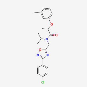 N-{[3-(4-chlorophenyl)-1,2,4-oxadiazol-5-yl]methyl}-2-(3-methylphenoxy)-N-(propan-2-yl)propanamide