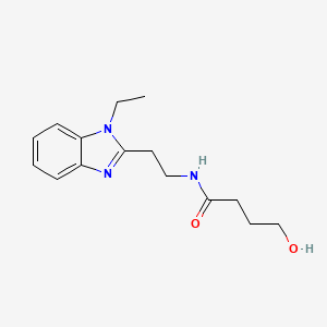 molecular formula C15H21N3O2 B11379844 N-[2-(1-ethyl-1H-benzimidazol-2-yl)ethyl]-4-hydroxybutanamide 