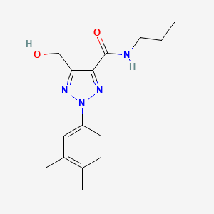 2-(3,4-dimethylphenyl)-5-(hydroxymethyl)-N-propyl-2H-1,2,3-triazole-4-carboxamide