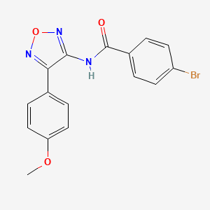 molecular formula C16H12BrN3O3 B11379887 4-bromo-N-[4-(4-methoxyphenyl)-1,2,5-oxadiazol-3-yl]benzamide 