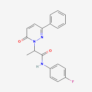 N-(4-fluorophenyl)-2-(6-oxo-3-phenylpyridazin-1(6H)-yl)propanamide