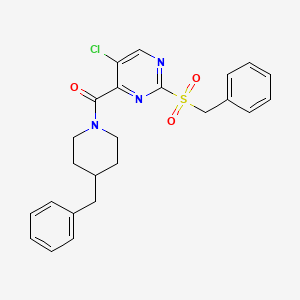 (4-Benzylpiperidin-1-yl)[2-(benzylsulfonyl)-5-chloropyrimidin-4-yl]methanone