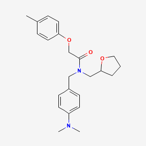 N-[4-(dimethylamino)benzyl]-2-(4-methylphenoxy)-N-(tetrahydrofuran-2-ylmethyl)acetamide