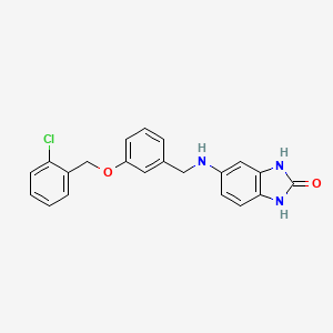 5-({3-[(2-chlorobenzyl)oxy]benzyl}amino)-1,3-dihydro-2H-benzimidazol-2-one