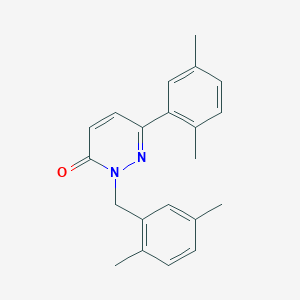 molecular formula C21H22N2O B11379960 2-(2,5-dimethylbenzyl)-6-(2,5-dimethylphenyl)pyridazin-3(2H)-one 