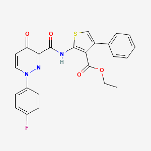 Ethyl 2-({[1-(4-fluorophenyl)-4-oxo-1,4-dihydropyridazin-3-yl]carbonyl}amino)-4-phenylthiophene-3-carboxylate