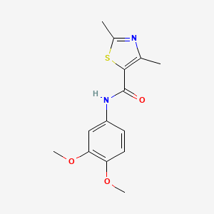 molecular formula C14H16N2O3S B11379972 N-(3,4-dimethoxyphenyl)-2,4-dimethyl-1,3-thiazole-5-carboxamide 