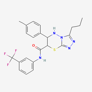 6-(4-methylphenyl)-3-propyl-N-[3-(trifluoromethyl)phenyl]-6,7-dihydro-5H-[1,2,4]triazolo[3,4-b][1,3,4]thiadiazine-7-carboxamide