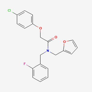 2-(4-chlorophenoxy)-N-(2-fluorobenzyl)-N-(furan-2-ylmethyl)acetamide