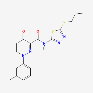 1-(3-methylphenyl)-4-oxo-N-[5-(propylsulfanyl)-1,3,4-thiadiazol-2-yl]-1,4-dihydropyridazine-3-carboxamide