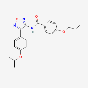 N-{4-[4-(propan-2-yloxy)phenyl]-1,2,5-oxadiazol-3-yl}-4-propoxybenzamide