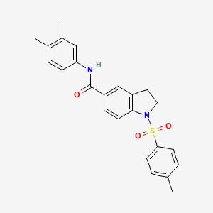 molecular formula C24H24N2O3S B11380094 N-(3,4-Dimethylphenyl)-1-(4-methylbenzenesulfonyl)-2,3-dihydro-1H-indole-5-carboxamide CAS No. 891400-76-3