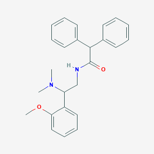 molecular formula C25H28N2O2 B11380119 N-[2-(dimethylamino)-2-(2-methoxyphenyl)ethyl]-2,2-diphenylacetamide 