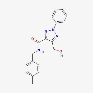 molecular formula C18H18N4O2 B11380137 5-(hydroxymethyl)-N-(4-methylbenzyl)-2-phenyl-2H-1,2,3-triazole-4-carboxamide 