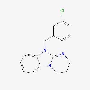 molecular formula C17H16ClN3 B11380141 10-(3-Chlorobenzyl)-2,3,4,10-tetrahydropyrimido[1,2-a]benzimidazole 