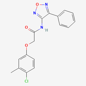 2-(4-chloro-3-methylphenoxy)-N-(4-phenyl-1,2,5-oxadiazol-3-yl)acetamide