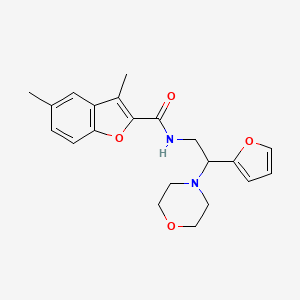 N-[2-(furan-2-yl)-2-(morpholin-4-yl)ethyl]-3,5-dimethyl-1-benzofuran-2-carboxamide