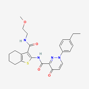 1-(4-ethylphenyl)-N-{3-[(2-methoxyethyl)carbamoyl]-4,5,6,7-tetrahydro-1-benzothiophen-2-yl}-4-oxo-1,4-dihydropyridazine-3-carboxamide