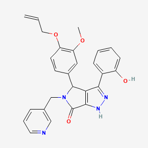 3-(2-hydroxyphenyl)-4-[3-methoxy-4-(prop-2-en-1-yloxy)phenyl]-5-(pyridin-3-ylmethyl)-4,5-dihydropyrrolo[3,4-c]pyrazol-6(1H)-one