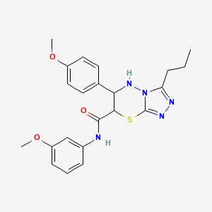 N-(3-methoxyphenyl)-6-(4-methoxyphenyl)-3-propyl-6,7-dihydro-5H-[1,2,4]triazolo[3,4-b][1,3,4]thiadiazine-7-carboxamide