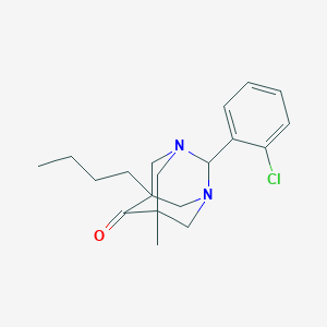 5-Butyl-2-(2-chlorophenyl)-7-methyl-1,3-diazatricyclo[3.3.1.1~3,7~]decan-6-one