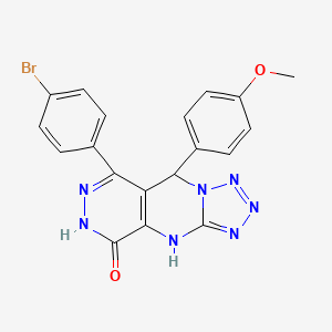 10-(4-bromophenyl)-8-(4-methoxyphenyl)-2,4,5,6,7,11,12-heptazatricyclo[7.4.0.03,7]trideca-1(9),3,5,10-tetraen-13-one