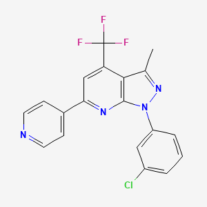 molecular formula C19H12ClF3N4 B11380338 1-(3-chlorophenyl)-3-methyl-6-pyridin-4-yl-4-(trifluoromethyl)-1H-pyrazolo[3,4-b]pyridine 